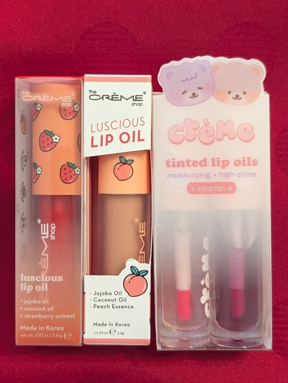 Lip Oil Bundle - The Crème Shop Luscious Lip Oil & Tinted Lip Oil Duo